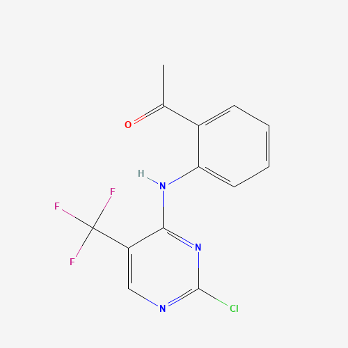 1-[2-[[2-chloro-5-(trifluoromethyl)pyrimidin-4-yl]amino]phenyl]ethanone (CAS: 869936-98-1) - Related Chemical Product