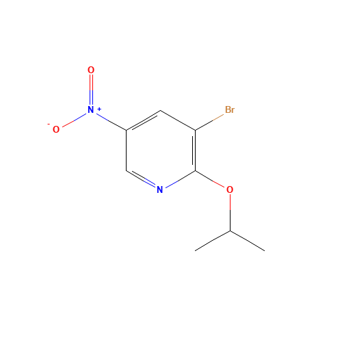 3-bromo-5-nitro-2-propan-2-yloxypyridine (CAS: 206759-33-3) - Chemical Structure and Molecular Formula 