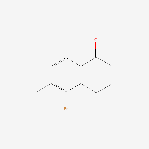 5-bromo-6-methyl-3,4-dihydro-2H-naphthalen-1-one (CAS: 1260010-40-9) - Chemical Structure and Molecular Formula 