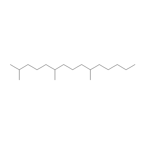 2,6,10-trimethylpentadecane (CAS: 3892-00-0) - Chemical Structure and Molecular Formula 