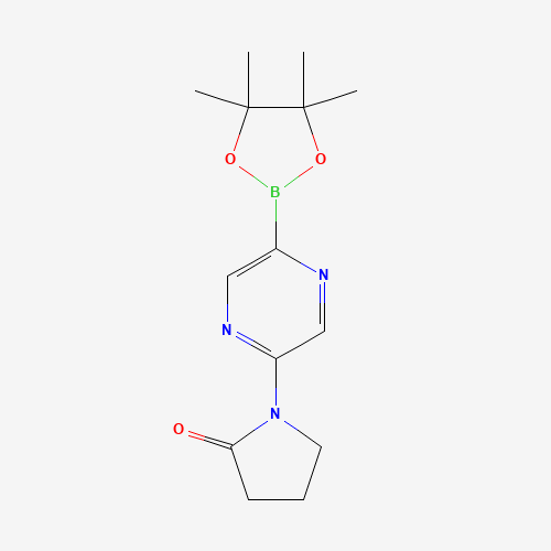 1-[5-(4,4,5,5-tetramethyl-1,3,2-dioxaborolan-2-yl)pyrazin-2-yl]pyrrolidin-2-one (CAS: 1186041-97-3) - Related Chemical Product