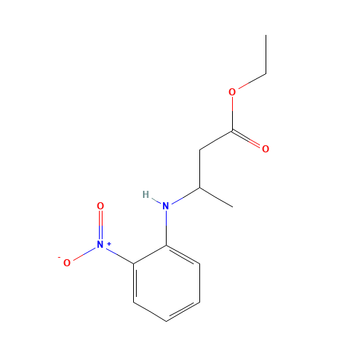 ethyl 3-(2-nitroanilino)butanoate (CAS: 1407835-16-8) - Chemical Structure and Molecular Formula 