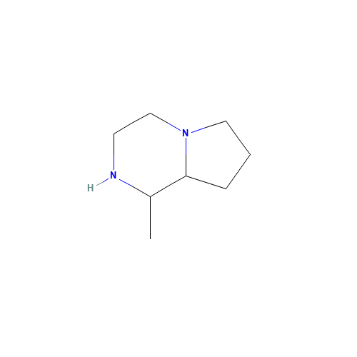 1-methyl-1,2,3,4,6,7,8,8a-octahydropyrrolo[1,2-a]pyrazine (CAS: 155206-39-6) - Chemical Structure and Molecular Formula 