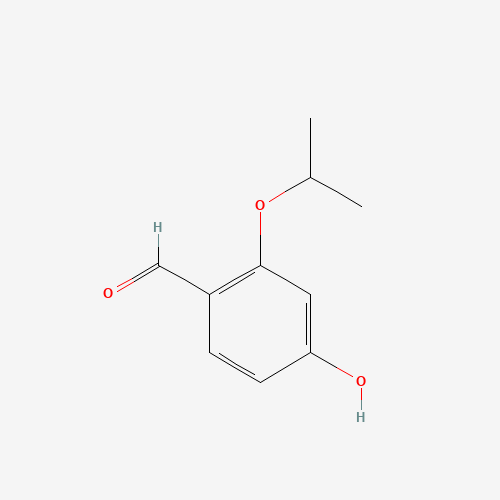 4-hydroxy-2-propan-2-yloxybenzaldehyde (CAS: 1165713-47-2) - Chemical Structure and Molecular Formula 