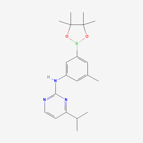 N-[3-methyl-5-(4,4,5,5-tetramethyl-1,3,2-dioxaborolan-2-yl)phenyl]-4-propan-2-ylpyrimidin-2-amine (CAS: 1312537-23-7) - Related Chemical Product