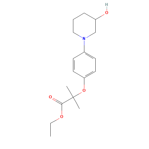 ethyl 2-[4-(3-hydroxypiperidin-1-yl)phenoxy]-2-methylpropanoate (CAS: 39099-31-5) - Related Chemical Product