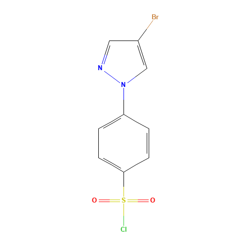 4-(4-bromopyrazol-1-yl)benzenesulfonyl chloride (CAS: 1174064-62-0) - Chemical Structure and Molecular Formula 