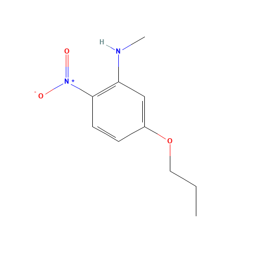 N-methyl-2-nitro-5-propoxyaniline (CAS: 859877-40-0) - Chemical Structure and Molecular Formula 