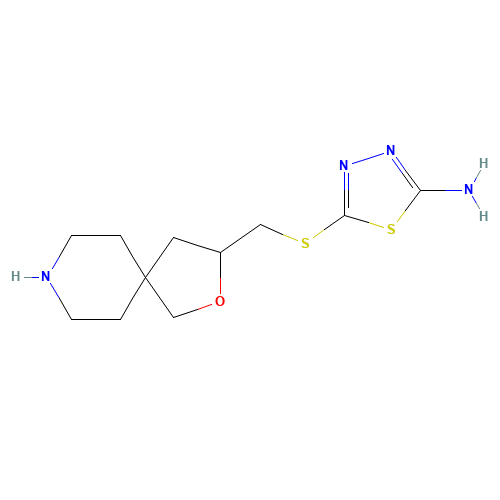 5-(2-oxa-8-azaspiro[4.5]decan-3-ylmethylsulfanyl)-1,3,4-thiadiazol-2-amine (CAS: 1263281-11-3) - Related Chemical Product