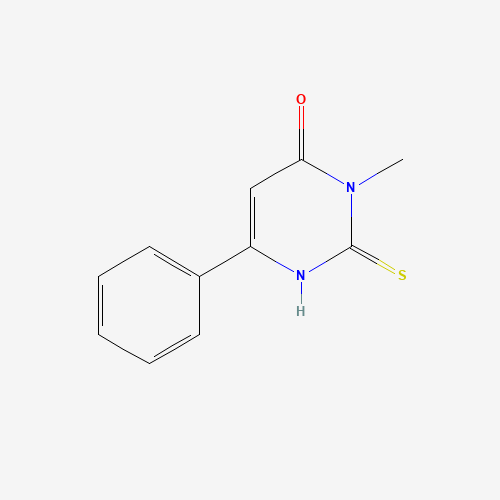 3-methyl-6-phenyl-2-sulfanylidene-1H-pyrimidin-4-one (CAS: 128344-06-9) - Chemical Structure and Molecular Formula 