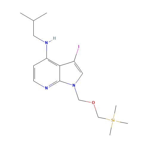 3-iodo-N-(2-methylpropyl)-1-(trimethylsilylmethoxymethyl)pyrrolo[2,3-b]pyridin-4-amine (CAS: 1203566-36-2) - Related Chemical Product