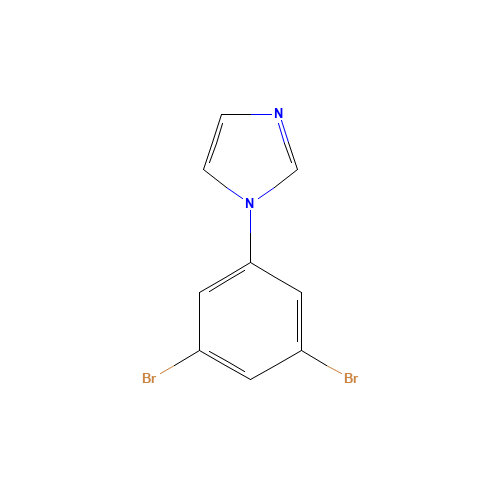 1-(3,5-dibromophenyl)imidazole (CAS: 149797-66-0) - Chemical Structure and Molecular Formula 