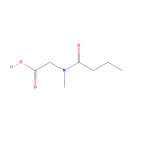 2-[butanoyl(methyl)amino]acetic acid (CAS: 162688-31-5) - Chemical Structure and Molecular Formula 