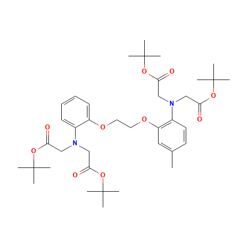 tert-butyl 2-[2-[2-[2-[bis[2-[(2-methylpropan-2-yl)oxy]-2-oxoethyl]amino]phenoxy]ethoxy]-4-methyl-N-[2-[(2-methylpropan-2-yl)oxy]-2-oxoethyl]anilino]acetate (CAS: 121739-13-7) - Related Chemical Product