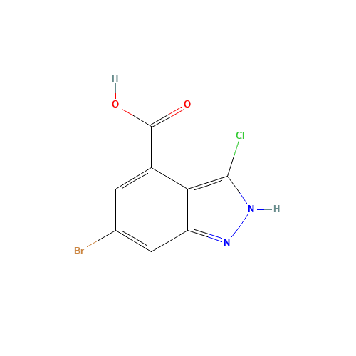 6-bromo-3-chloro-2H-indazole-4-carboxylic acid (CAS: 885523-72-8) - Related Chemical Product