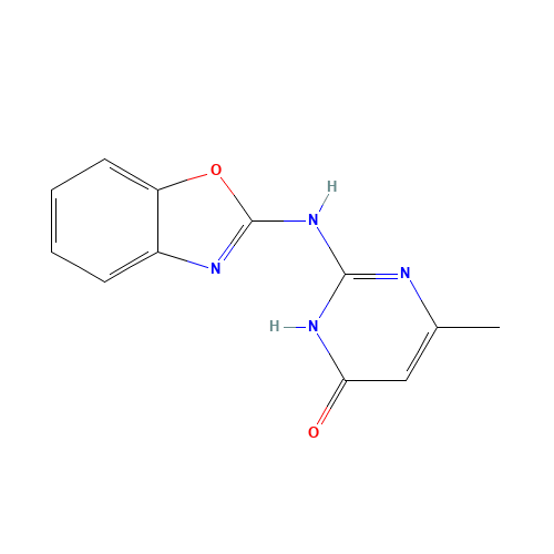 2-(1,3-benzoxazol-2-ylamino)-6-methyl-1H-pyrimidin-4-one (CAS: 86328-33-8) - Related Chemical Product