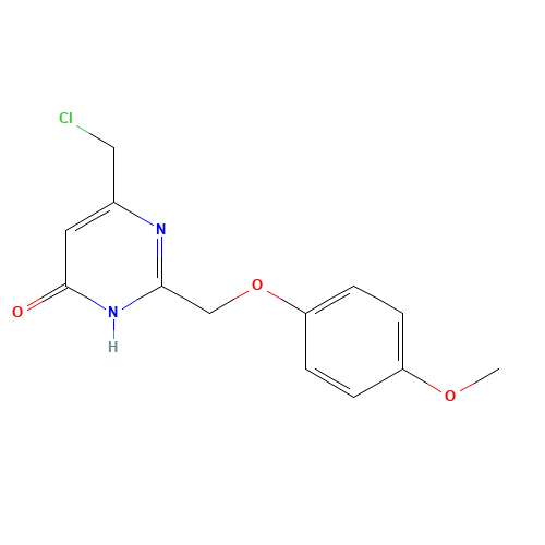 6-(chloromethyl)-2-[(4-methoxyphenoxy)methyl]-1H-pyrimidin-4-one (CAS: 266679-47-4) - Related Chemical Product