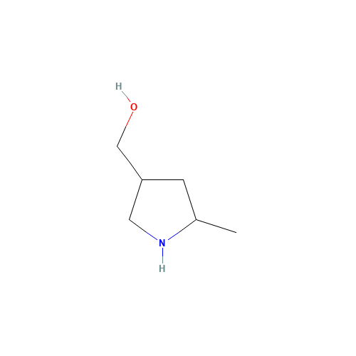 (5-methylpyrrolidin-3-yl)methanol (CAS: 937665-89-9) - Chemical Structure and Molecular Formula 