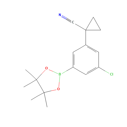 1-[3-chloro-5-(4,4,5,5-tetramethyl-1,3,2-dioxaborolan-2-yl)phenyl]cyclopropane-1-carbonitrile (CAS: 1256360-48-1) - Related Chemical Product