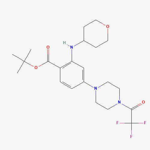 tert-butyl 2-(oxan-4-ylamino)-4-[4-(2,2,2-trifluoroacetyl)piperazin-1-yl]benzoate (CAS: 1108745-91-0) - Related Chemical Product