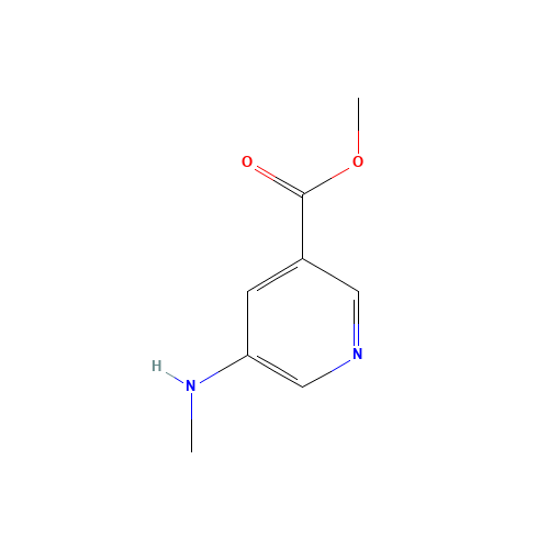 methyl 5-(methylamino)pyridine-3-carboxylate (CAS: 91702-86-2) - Chemical Structure and Molecular Formula 