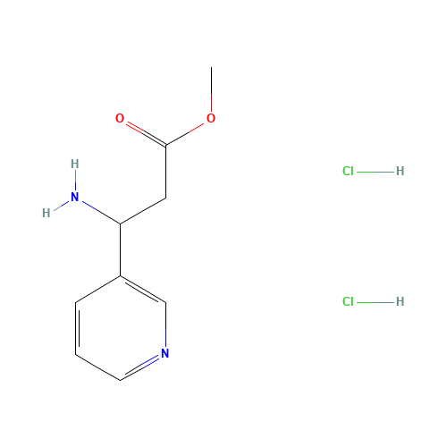 methyl 3-amino-3-pyridin-3-ylpropanoate;dihydrochloride (CAS: 298214-98-9) - Chemical Structure and Molecular Formula 