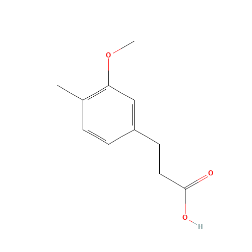 3-(3-methoxy-4-methylphenyl)propanoic acid (CAS: 67199-60-4) - Chemical Structure and Molecular Formula 