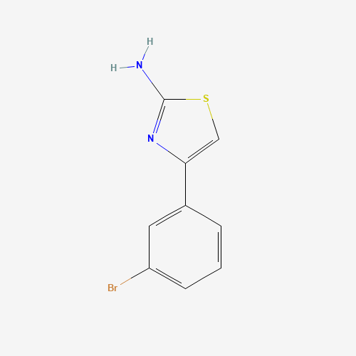 4-(3-bromophenyl)-1,3-thiazol-2-amine (CAS: 105512-81-0) - Chemical Structure and Molecular Formula 