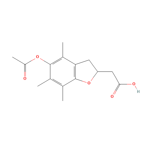 2-(5-acetyloxy-4,6,7-trimethyl-2,3-dihydro-1-benzofuran-2-yl)acetic acid (CAS: 128232-14-4) - Related Chemical Product