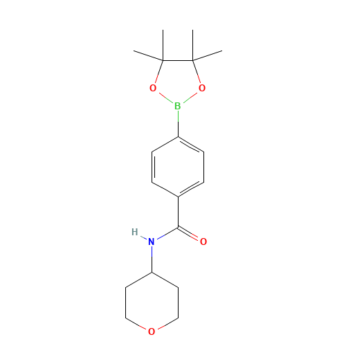 N-(oxan-4-yl)-4-(4,4,5,5-tetramethyl-1,3,2-dioxaborolan-2-yl)benzamide (CAS: 656239-37-1) - Related Chemical Product