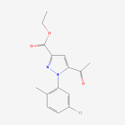 ethyl 5-acetyl-1-(5-chloro-2-methylphenyl)pyrazole-3-carboxylate (CAS: 1403333-33-4) - Related Chemical Product