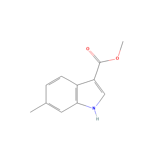 methyl 6-methyl-1H-indole-3-carboxylate (CAS: 163083-65-6) - Chemical Structure and Molecular Formula 