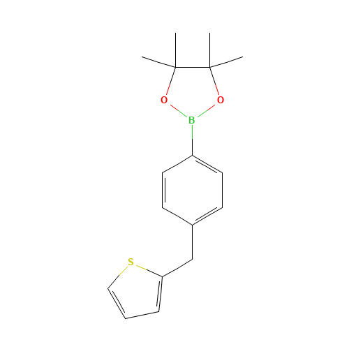 4,4,5,5-tetramethyl-2-[4-(thiophen-2-ylmethyl)phenyl]-1,3,2-dioxaborolane (CAS: 1007847-76-8) - Related Chemical Product