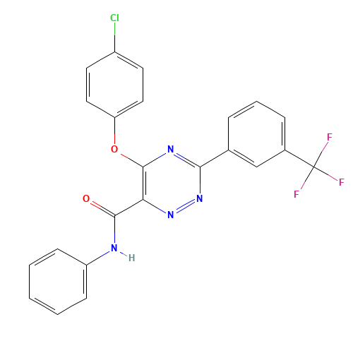 5-(4-chlorophenoxy)-N-phenyl-3-[3-(trifluoromethyl)phenyl]-1,2,4-triazine-6-carboxamide (CAS: 921620-20-4) - Related Chemical Product