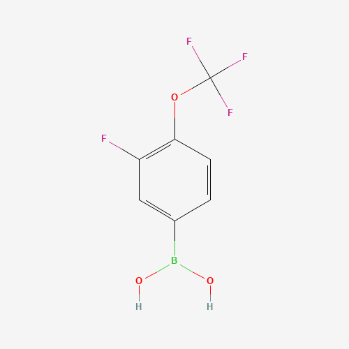[3-fluoro-4-(trifluoromethoxy)phenyl]boronic acid (CAS: 187804-79-1) - Chemical Structure and Molecular Formula 