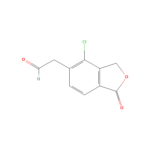 2-(4-chloro-1-oxo-3H-2-benzofuran-5-yl)acetaldehyde (CAS: 1374572-96-9) - Chemical Structure and Molecular Formula 