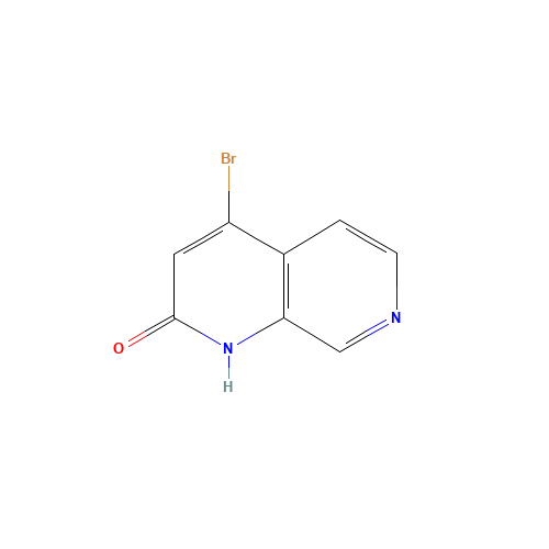 4-bromo-1H-1,7-naphthyridin-2-one (CAS: 67967-12-8) - Chemical Structure and Molecular Formula 