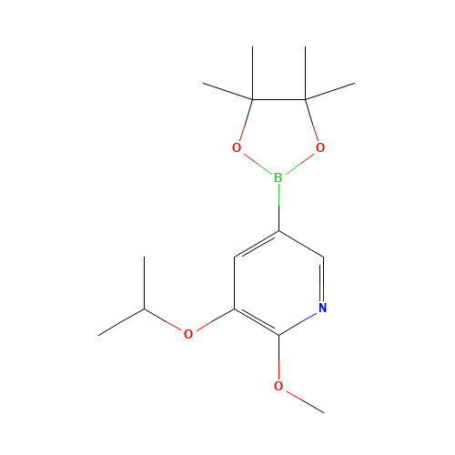 2-methoxy-3-propan-2-yloxy-5-(4,4,5,5-tetramethyl-1,3,2-dioxaborolan-2-yl)pyridine (CAS: 1257554-11-2) - Related Chemical Product