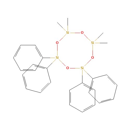 2,2,4,4-tetramethyl-6,6,8,8-tetraphenyl-1,3,5,7,2,4,6,8-tetraoxatetrasilocane (CAS: 1693-47-6) - Related Chemical Product