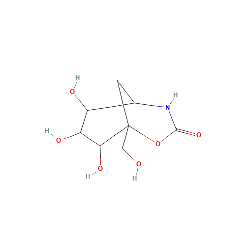 6,7,8-trihydroxy-5-(hydroxymethyl)-4-oxa-2-azabicyclo[3.3.1]nonan-3-one (CAS: 85281-06-7) - Chemical Structure and Molecular Formula 