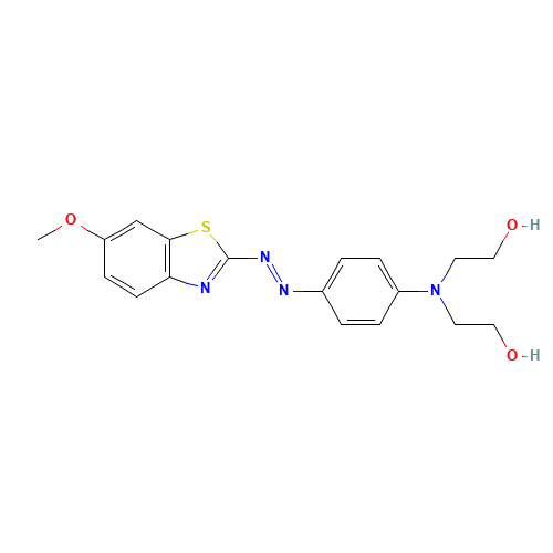 2-[N-(2-hydroxyethyl)-4-[(6-methoxy-1,3-benzothiazol-2-yl)diazenyl]anilino]ethanol (CAS: 6373-93-9) - Related Chemical Product