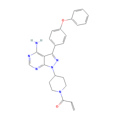 1-[4-[4-amino-3-(4-phenoxyphenyl)pyrazolo[3,4-d]pyrimidin-1-yl]piperidin-1-yl]prop-2-en-1-one (CAS: 936563-92-7) - Related Chemical Product