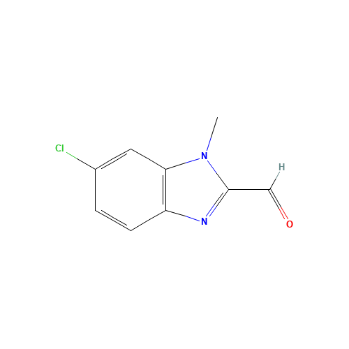 6-chloro-1-methylbenzimidazole-2-carbaldehyde (CAS: 156212-81-6) - Chemical Structure and Molecular Formula 