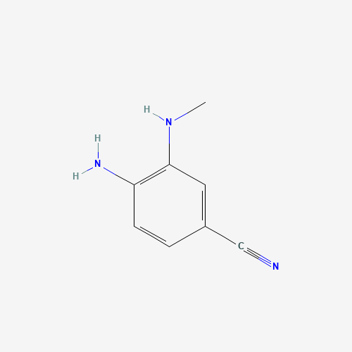 4-amino-3-(methylamino)benzonitrile (CAS: 64910-49-2) - Chemical Structure and Molecular Formula 