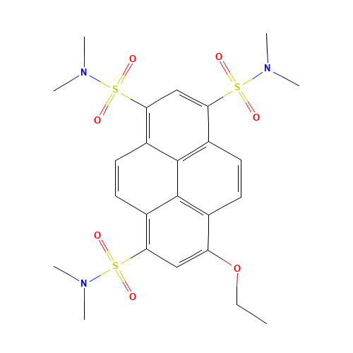 8-ethoxy-1-N,1-N,3-N,3-N,6-N,6-N-hexamethylpyrene-1,3,6-trisulfonamide (CAS: 127070-69-3) - Related Chemical Product