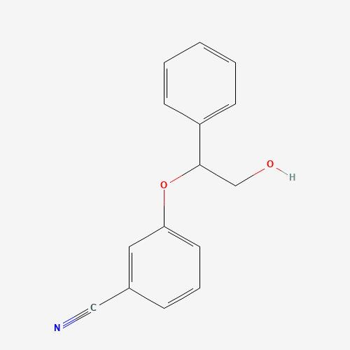 3-(2-hydroxy-1-phenylethoxy)benzonitrile (CAS: 1416575-89-7) - Chemical Structure and Molecular Formula 