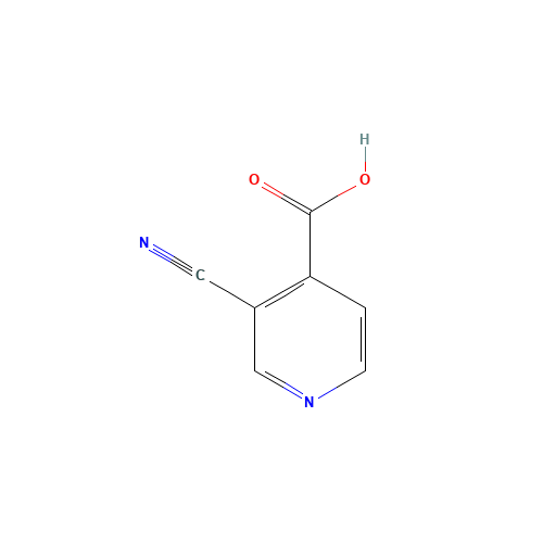 3-cyanopyridine-4-carboxylic acid (CAS: 1060802-59-6) - Chemical Structure and Molecular Formula 