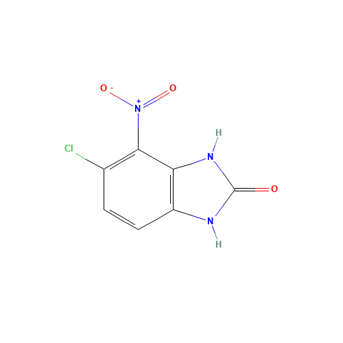 5-chloro-4-nitro-1,3-dihydrobenzimidazol-2-one (CAS: 880087-29-6) - Chemical Structure and Molecular Formula 