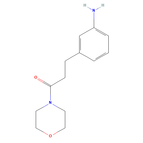 3-(3-aminophenyl)-1-morpholin-4-ylpropan-1-one (CAS: 895635-61-7) - Chemical Structure and Molecular Formula 