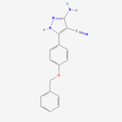 3-amino-5-(4-phenylmethoxyphenyl)-1H-pyrazole-4-carbonitrile (CAS: 1235034-91-9) - Related Chemical Product
